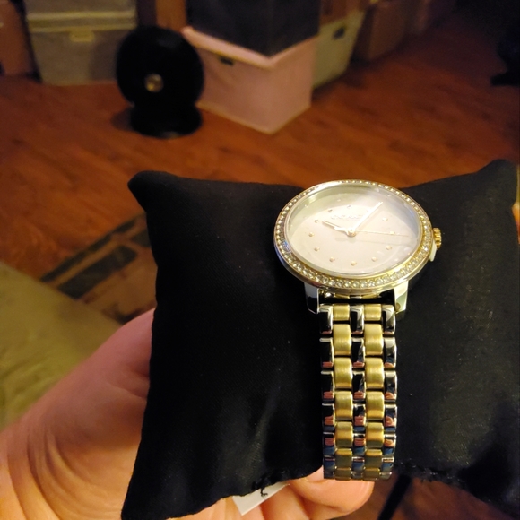 COACH 32MM BRACELET WATCH TWO-TONE STAINLESS STEEL & GOLD TONE "RAYDEN" - Picture 5 of 8